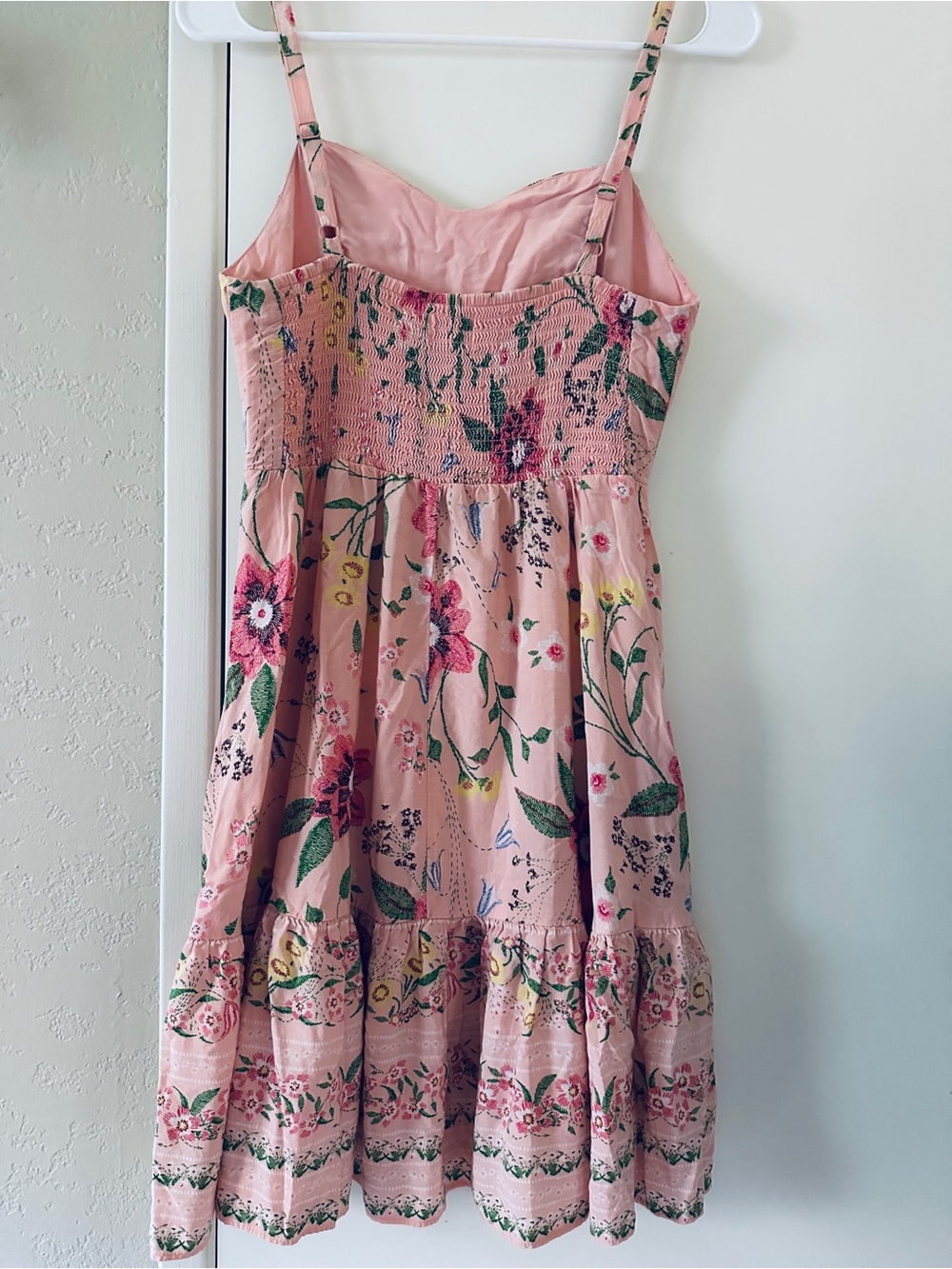 Old Navy Sundress- Medium Smocked  Blush Pink Floral - Picture 5 of 12